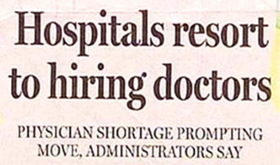 9. I wonder what these hospitals were hiring before