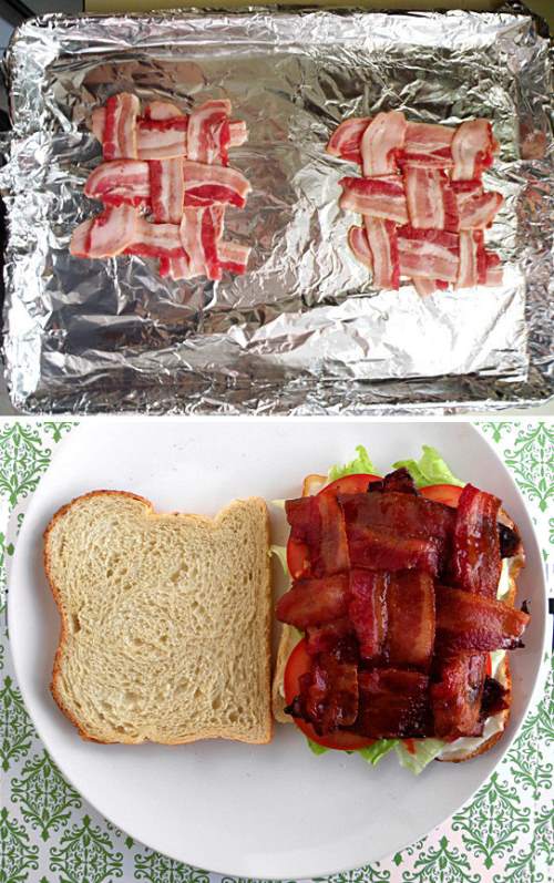 3. Make sure you have enough bacon to cover the whole side