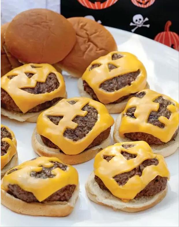 7. Halloween Hamburgers
