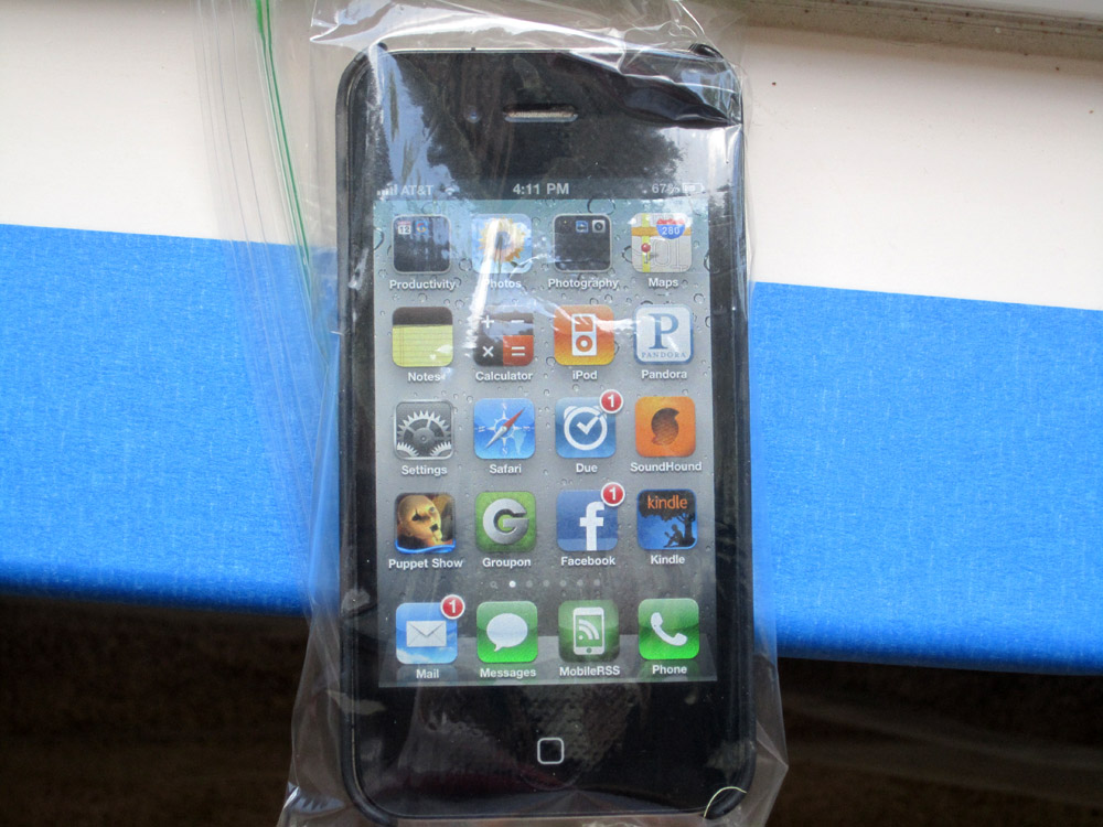 13. A plastic bag will protect your phone while visiting a theme park