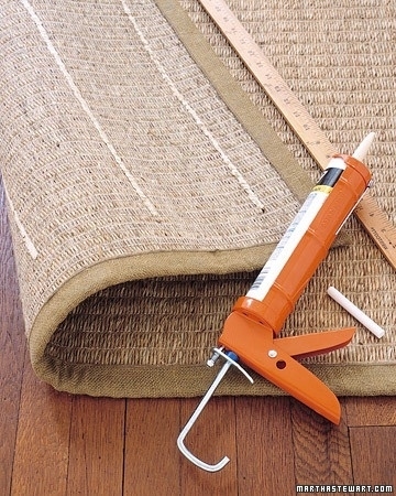 20. Acrylic-latex caulk will keep your rugs from slipping