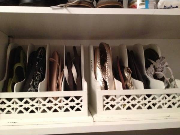 5. Use letter organizer for your flipflops
