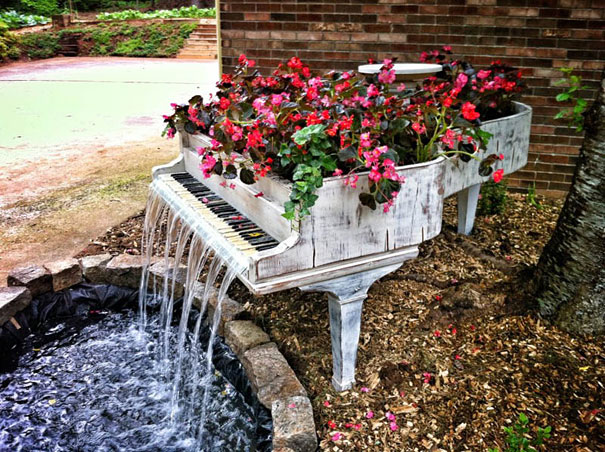 19. Old piano fountain