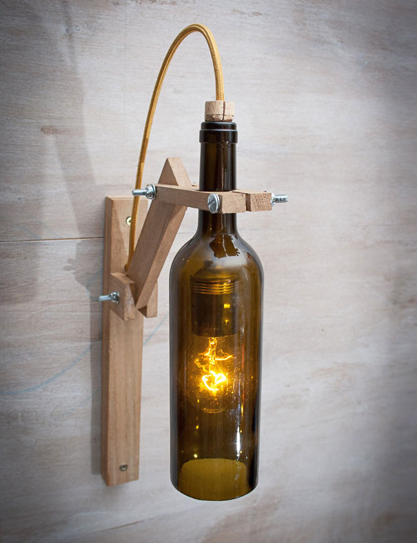 6. Wine bottle lamp