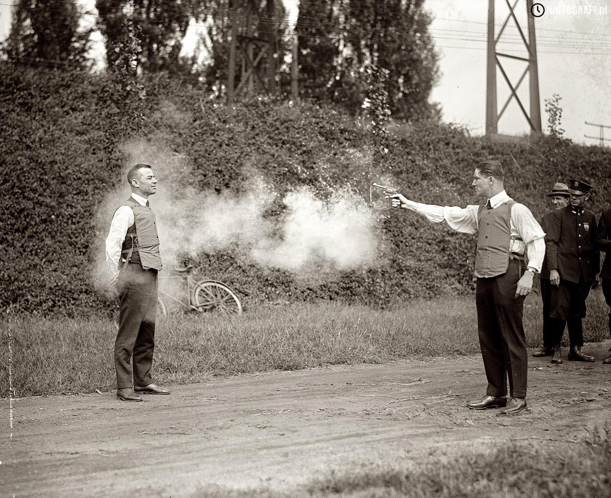 11. Testing of new bulletproof vests, 1923