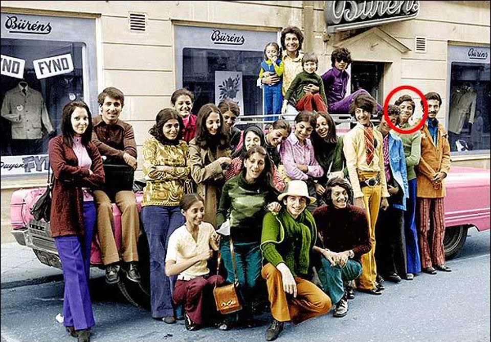 23. Osama bin Laden with His Family Visiting Falun in Sweden in 70′