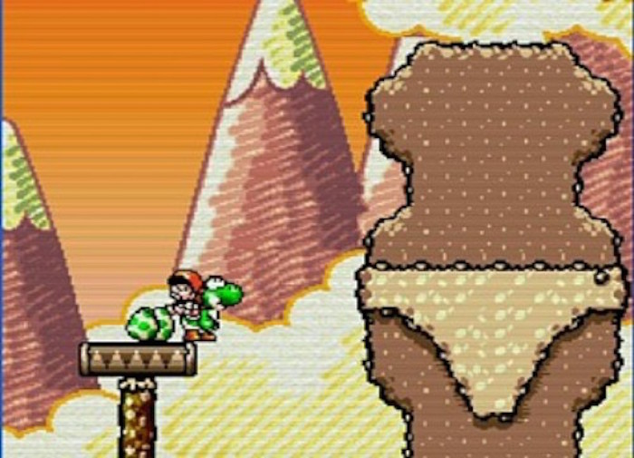 3. Yoshi's Island was a game about Baby Mario but that didn't stop developers from putting in some dirty jokes