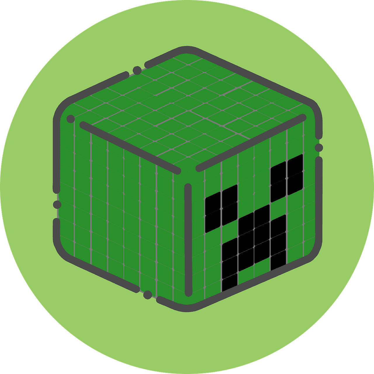 video game, minecraft, pixel cube