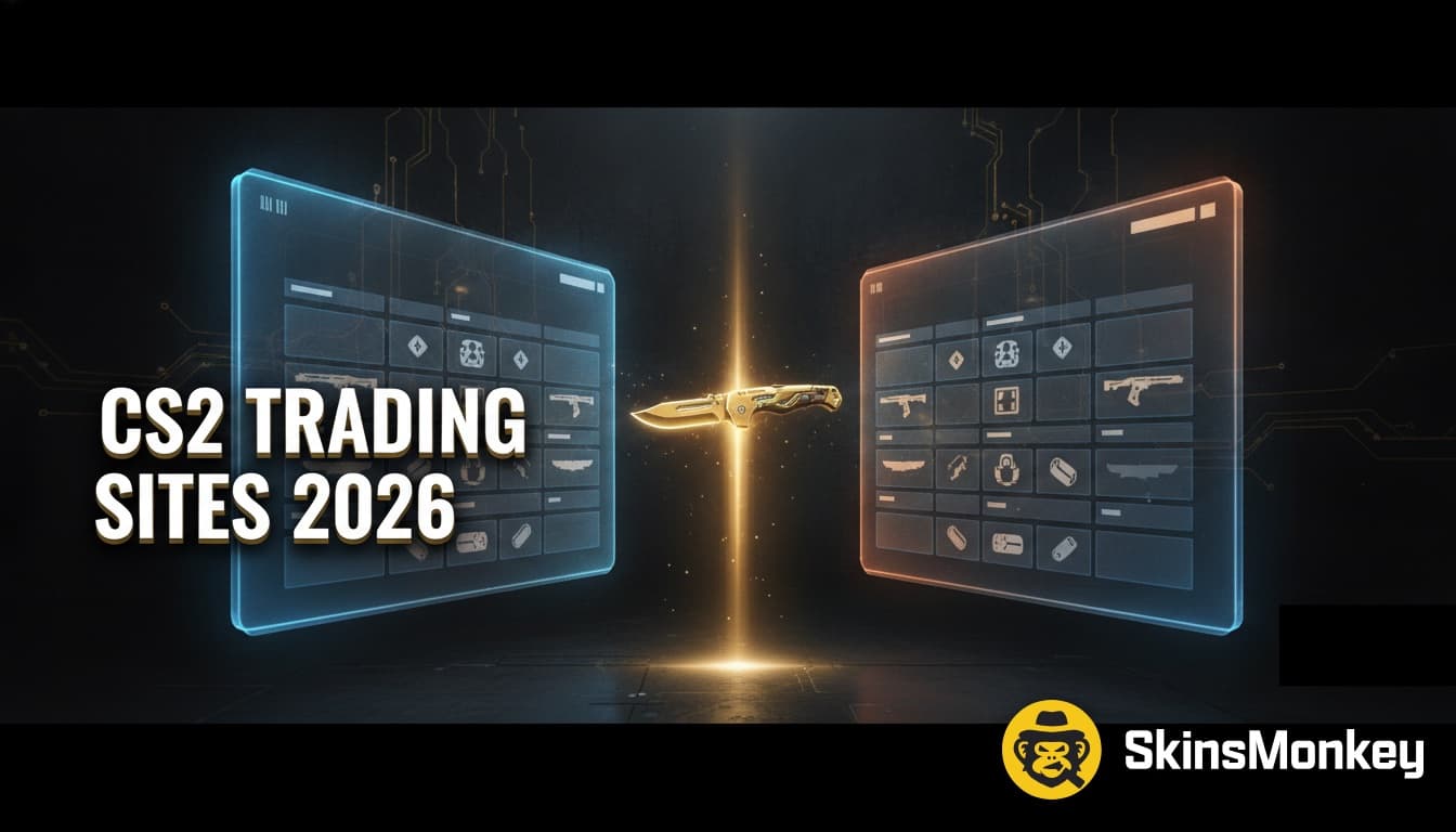 CS2 trading sites in 2026 compared: holographic marketplaces exchanging a knife skin