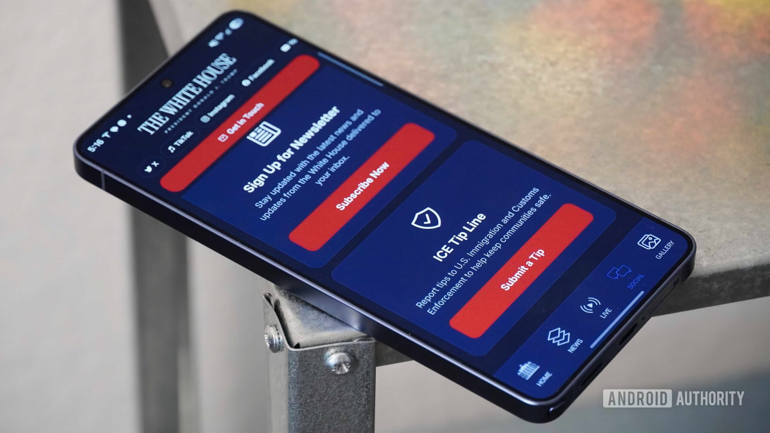 The White House Now Has an App — With an ICE Tip Line