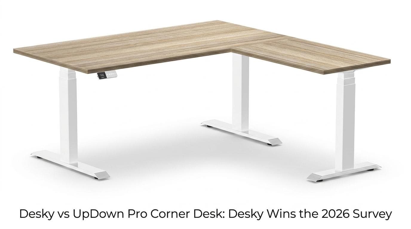 Desky Eco L-Shape sit-stand corner desk