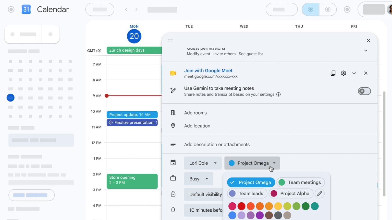 Google Calendar Now Offers Up to 200 Custom Colors for Events