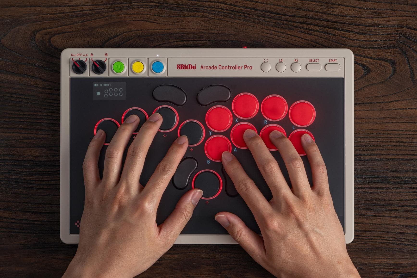 8BitDo Arcade Controller Pro Adds Screen for On-Device Tuning