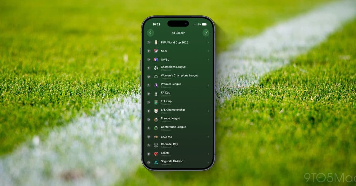 Apple Sports App Adds Soccer Leagues After 2026 World Cup