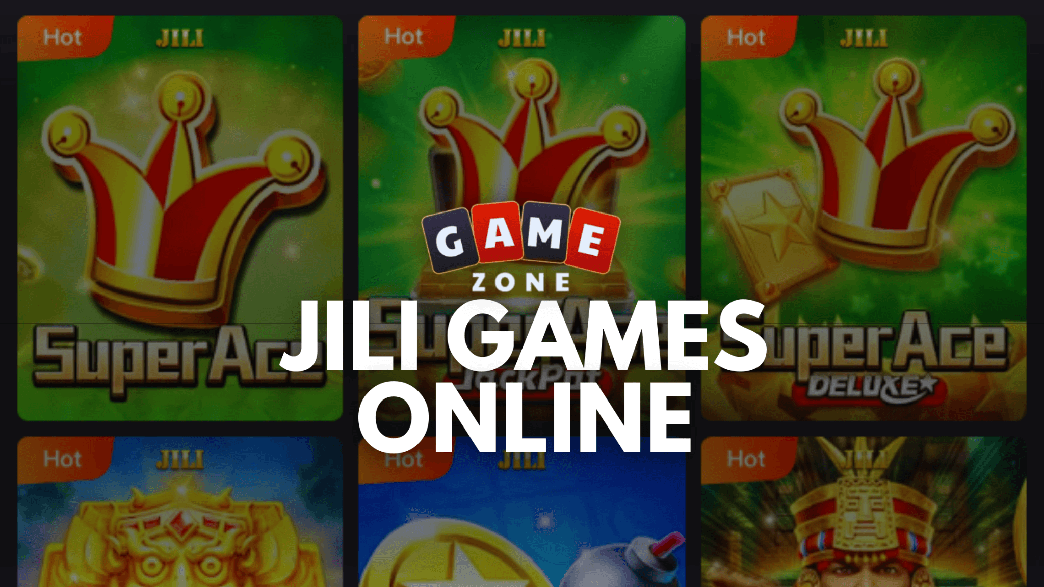 A grid of popular JILI slot games with the GameZone logo and the text JILI Games Online
