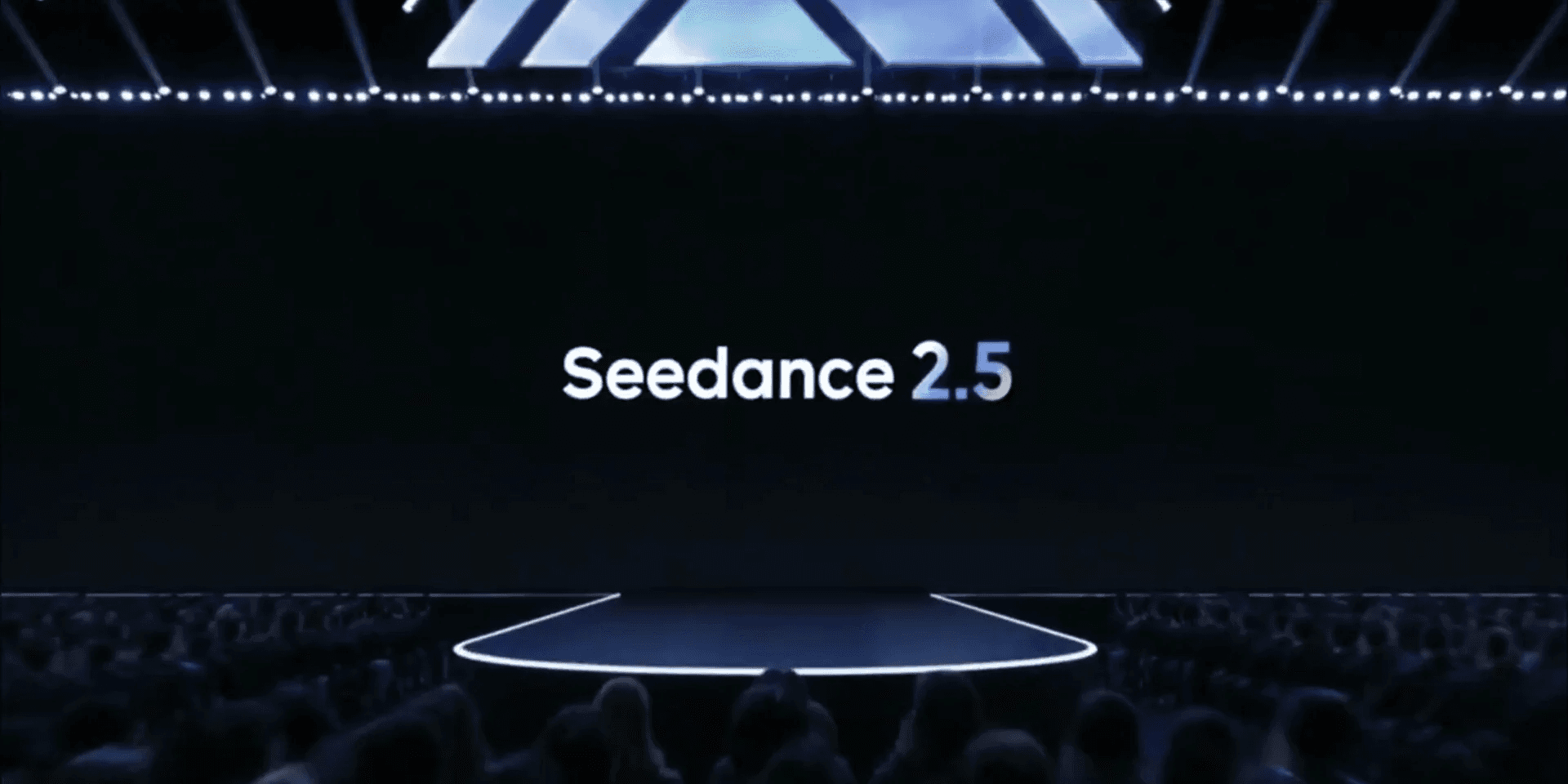 Seedance 2.5 revealed on stage at a ByteDance product launch