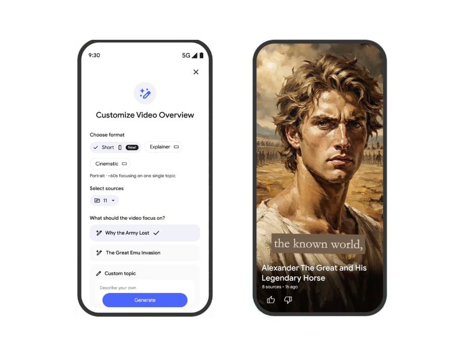 NotebookLM Now Turns Your Research Into 60-Second AI Videos