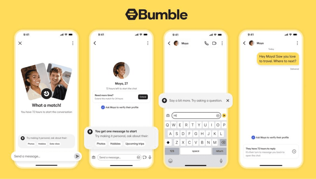 Bumble Now Lets Either Person Send the First Message