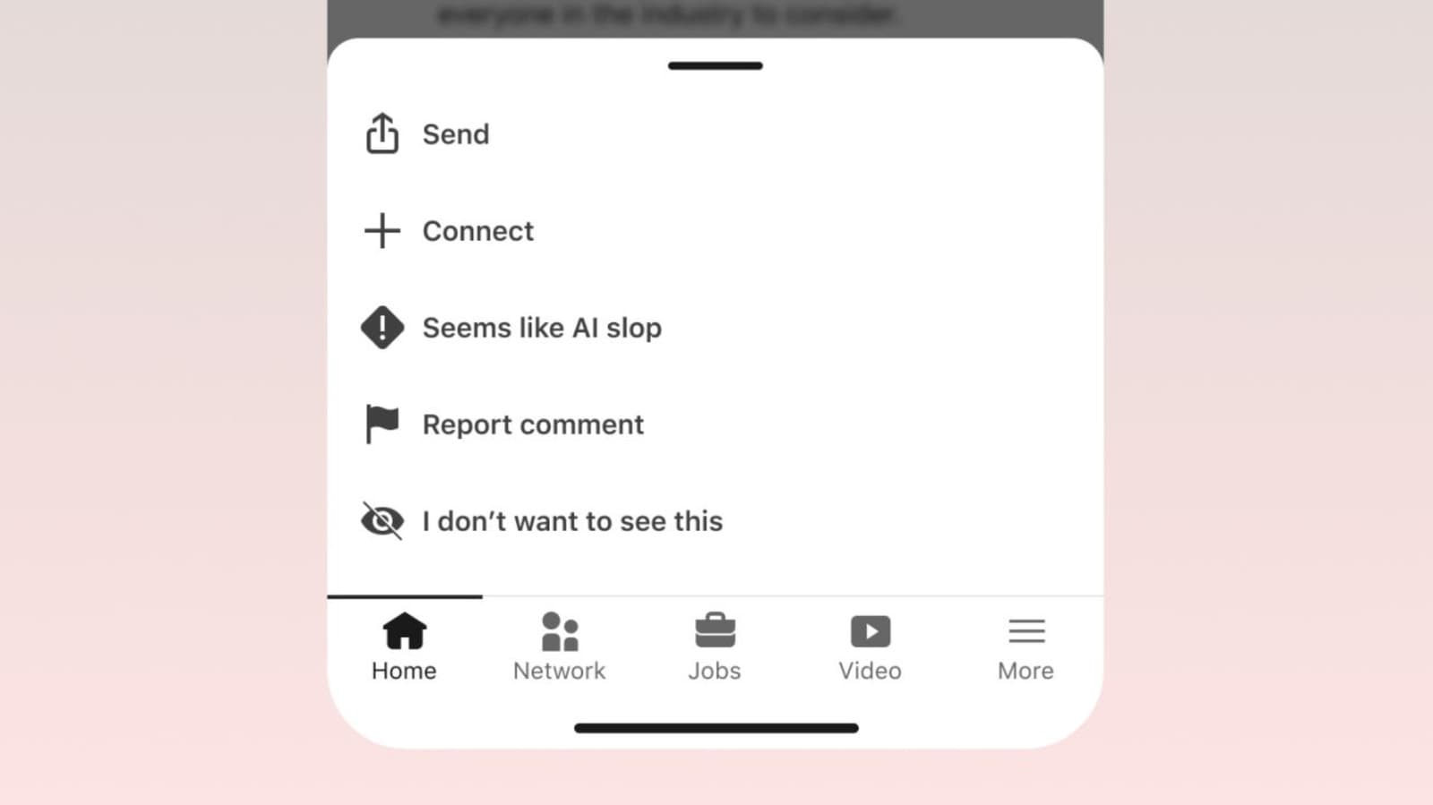 LinkedIn Tests 'Seems Like AI Slop' Reporting Button