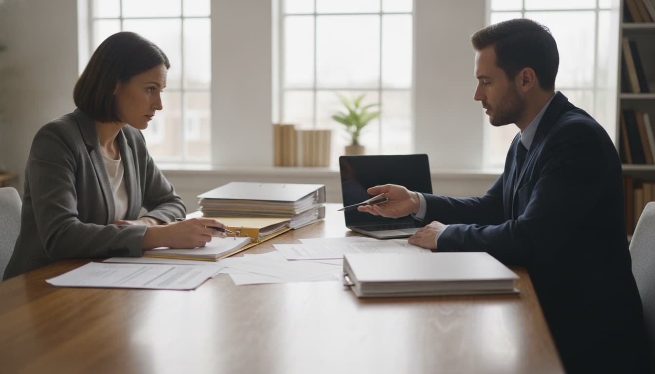 Client reviewing a disability claim with a lawyer