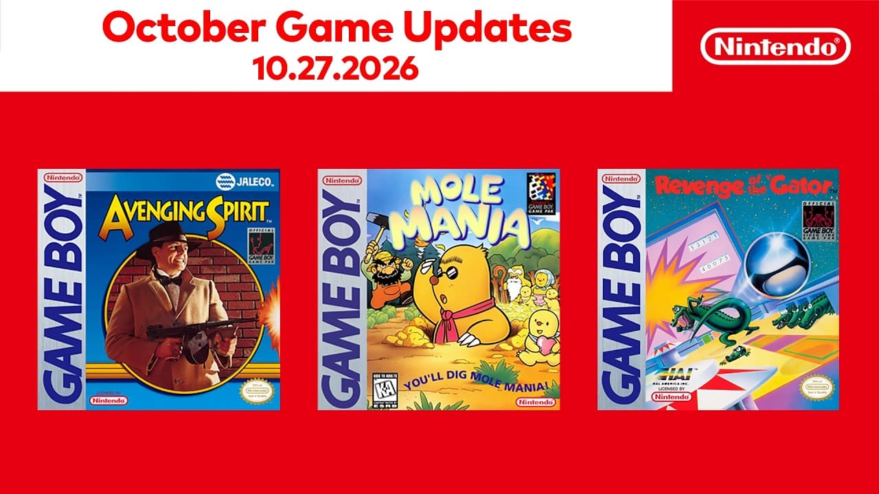 Nintendo Classics Adds Avenging Spirit, Mole Mania, 'Gator