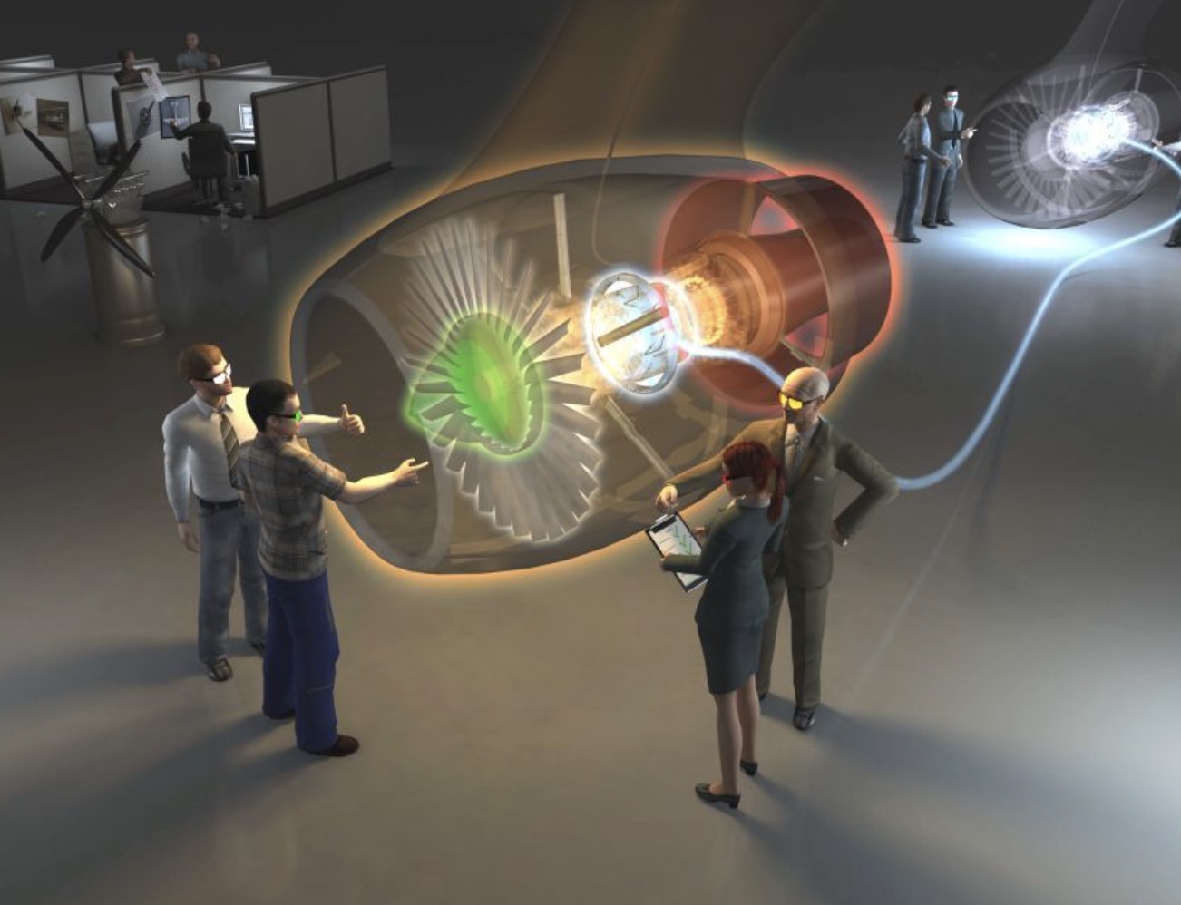 Vr технологии в промышленности. технология дополненной реальности. искуственныйи нтеллект. школьный фон. жизнь в виртуальном мире.