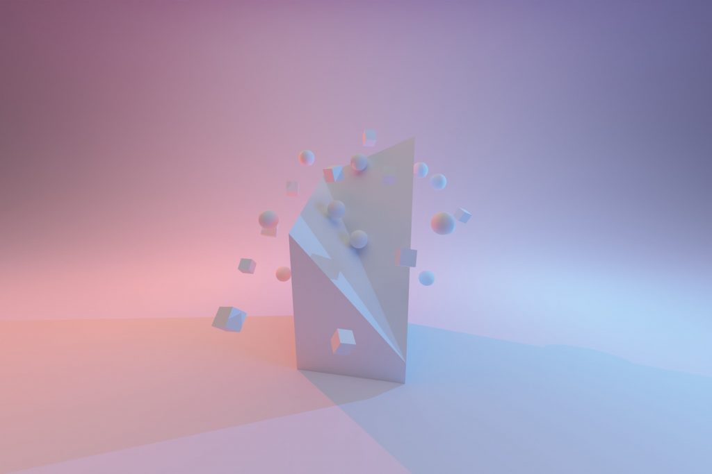 a 3d image of a box with a lot of bubbles coming out of it