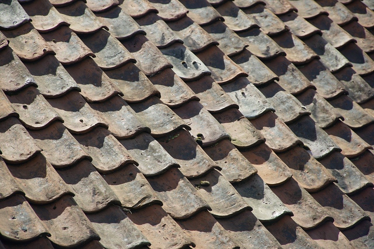 roof, roof tiles, pattern