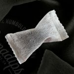 A black and white photo of a piece of cloth