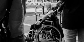 a person in a wheelchair