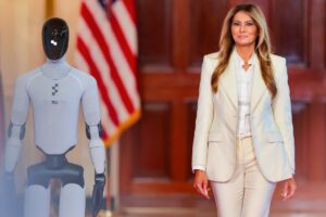 A Talking Robot Escorted Melania Trump at the White House